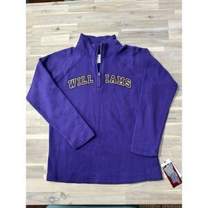 NWT Williams Purple Fleece Quarter Zip, Size Medium